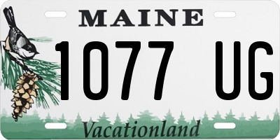 ME license plate 1077UG