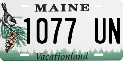 ME license plate 1077UN