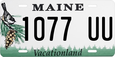 ME license plate 1077UU