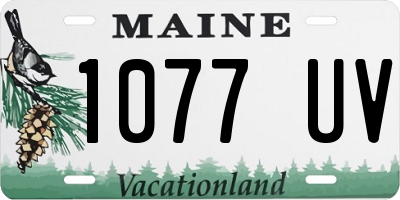 ME license plate 1077UV