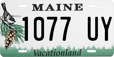 ME license plate 1077UY