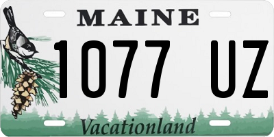 ME license plate 1077UZ