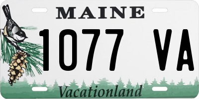 ME license plate 1077VA