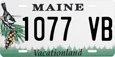 ME license plate 1077VB