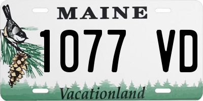 ME license plate 1077VD