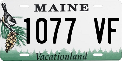 ME license plate 1077VF
