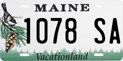 ME license plate 1078SA