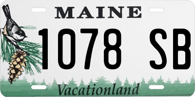 ME license plate 1078SB