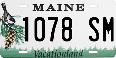 ME license plate 1078SM