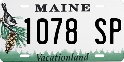 ME license plate 1078SP