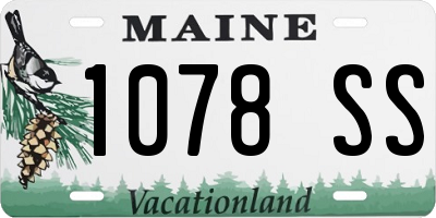 ME license plate 1078SS