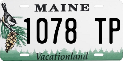 ME license plate 1078TP