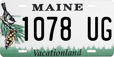 ME license plate 1078UG