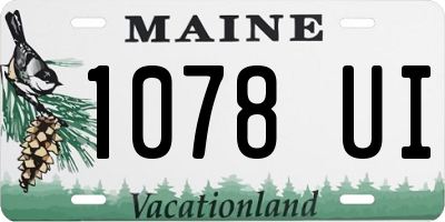 ME license plate 1078UI