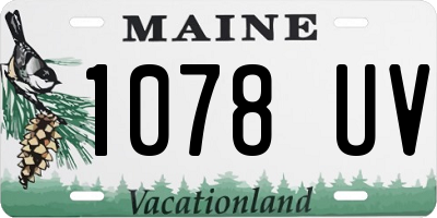 ME license plate 1078UV