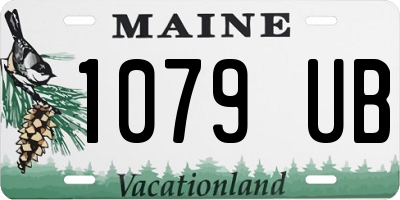 ME license plate 1079UB