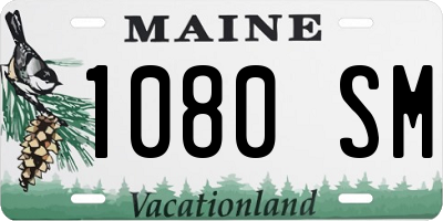 ME license plate 1080SM