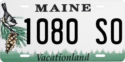 ME license plate 1080SO