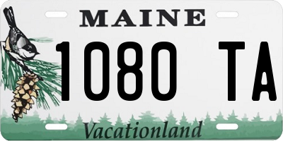 ME license plate 1080TA