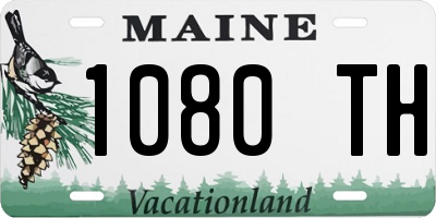 ME license plate 1080TH