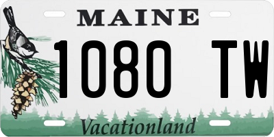 ME license plate 1080TW