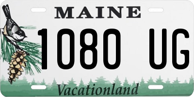 ME license plate 1080UG