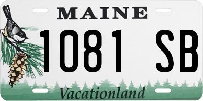 ME license plate 1081SB