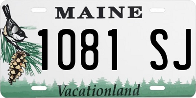 ME license plate 1081SJ