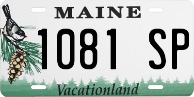 ME license plate 1081SP