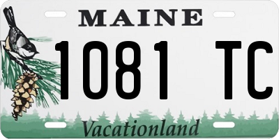 ME license plate 1081TC