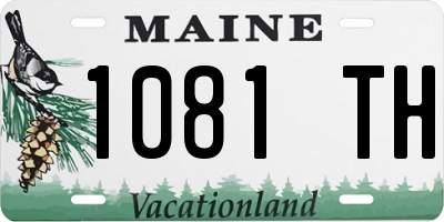 ME license plate 1081TH