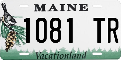 ME license plate 1081TR