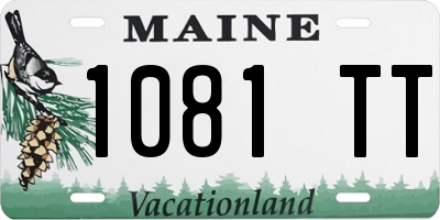 ME license plate 1081TT