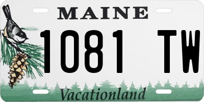 ME license plate 1081TW