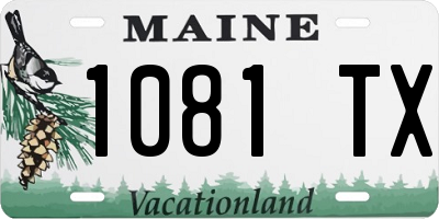 ME license plate 1081TX