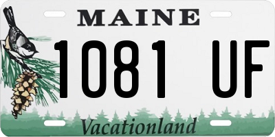 ME license plate 1081UF