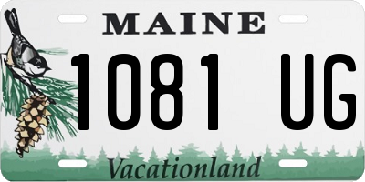 ME license plate 1081UG