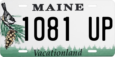 ME license plate 1081UP