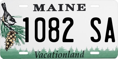 ME license plate 1082SA