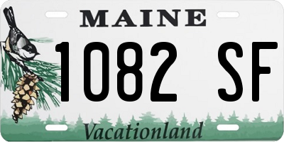 ME license plate 1082SF