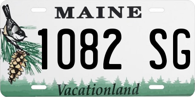 ME license plate 1082SG