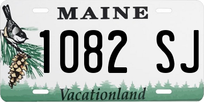 ME license plate 1082SJ