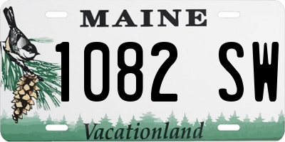 ME license plate 1082SW