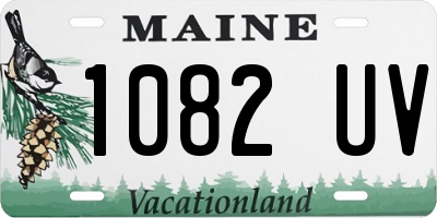 ME license plate 1082UV