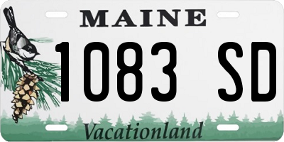 ME license plate 1083SD