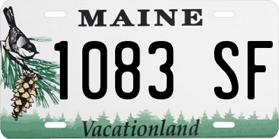 ME license plate 1083SF