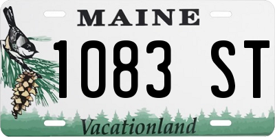 ME license plate 1083ST