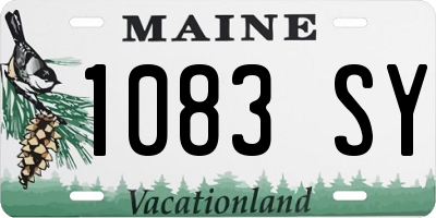 ME license plate 1083SY