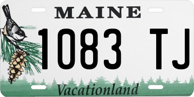 ME license plate 1083TJ