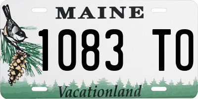 ME license plate 1083TO